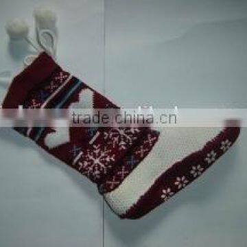 cheap knitted home socks with pompom