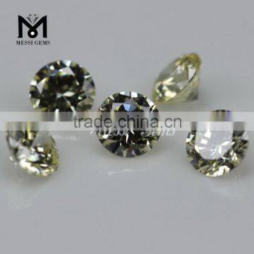 2015 Fashion Good Quality Round 6.5mm Light Yellow Zirconia