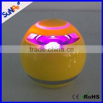 FM Radio Music Player Built-in Subwoofer Round Shape LED Mini Bluetooth Speaker for Gift photo-6