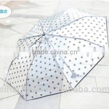 21 inch *8 panels transparent dome umbrella for lady