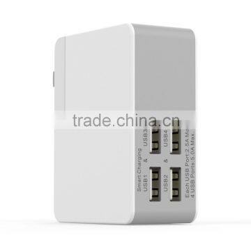 New 4 Ports 4.8A Travel Charger With EUUSAUUK Plug photo-4