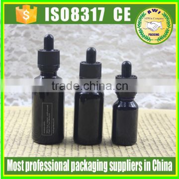 Screw Cap Sealing Type black frosted glass dropper bottle 10ml