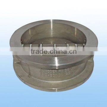 Double door, spring loaded, wafer check valve