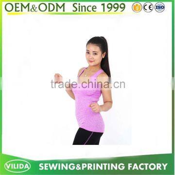 Bulk Fitness Bodybuilding Tank Top Bamboo Fiber Cotton Plain Custom Women Grey Tank Top OEM photo-3