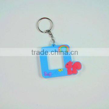 new arrival custom mini plastic photo frame pvc keychain