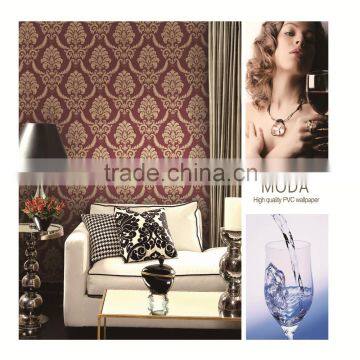 3d Elegant european wallpaper for living room