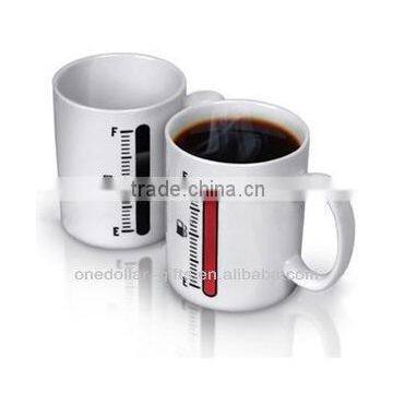 Magical Heat Sensitive Thermometer Color Changing Ceramic Coffee Cup Mug