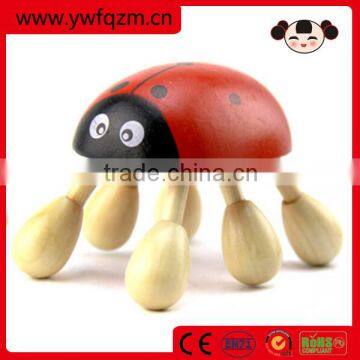 wooden hand held scalp handheld massager