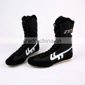 Custom Made Fashion Leather High-top Kick Boxing Shoes Boots Rubber Outsole for Boxing Specific Cushioning photo-2