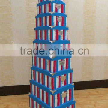 New Design Best Quality Christmas Hard Case Paper Box Iron Handle