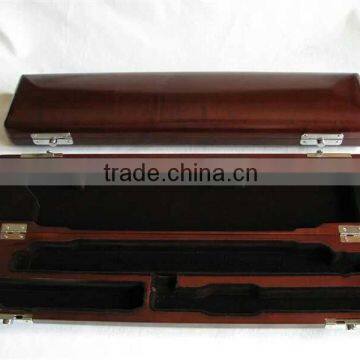 Wooden flute case 17 key dark brown color