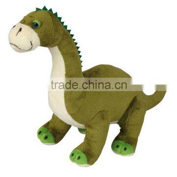 manufactured dinosaur brontosaurus plush logo imprinted customized mascot stuffed wild animal toys