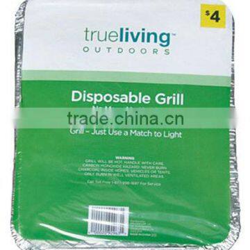 Disposable charcoal BBQ grills