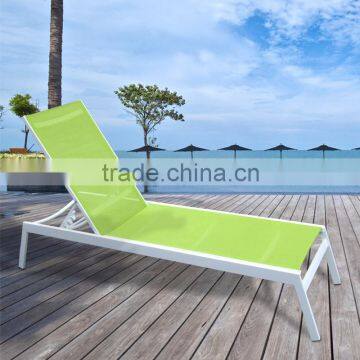 Aluminum beach sunbed with adjustable position