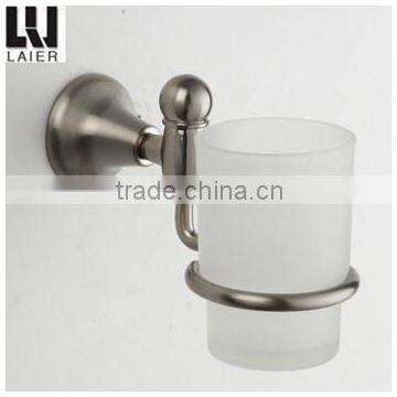 new design hot-sale satin nickel bathroom accessories set tumbler holder 31138