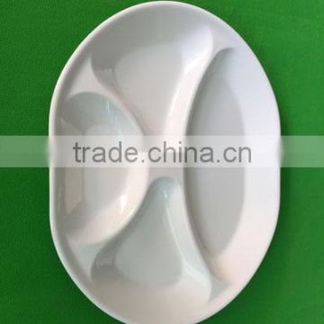 Divided Melamine Dinner Tray Plates Serving Dishware