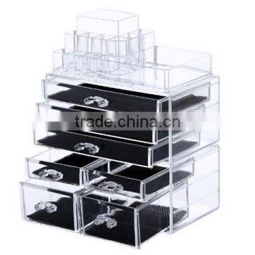 Cosmetic/makeup Organizer Jewelry Chest Bathroom Storage Case 3 Pieces