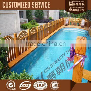 Solid Thermowood for Swimming Pool Fence