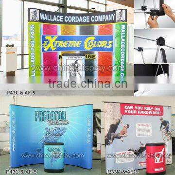 PVC panel curve magnetic pop up display system pop up stand banner