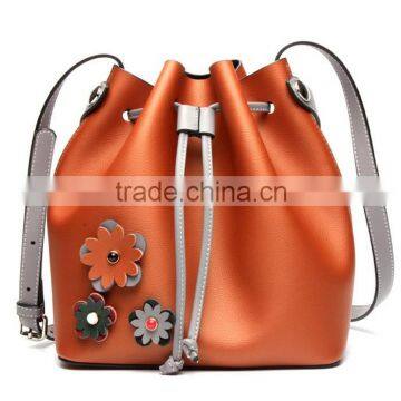 HOT fashion bucket bag style genuine leather lady shoulder bags