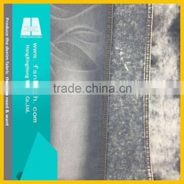 NO.726 Hot Sale Competitive Price selvedge 8.8oz cotton polyester spandex light gray jean denim fabric