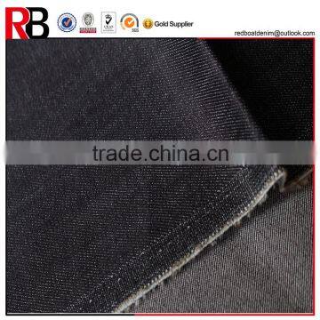 11oz Blue+Blue+Deep Color Twill 98% Cotton Denim Fabric For Wholesale