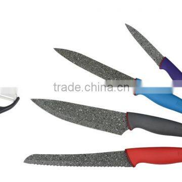 CK-6011 Professional Design hot sale colorful handle with ceramic blade kitchen chef knife sharpener knifes set
