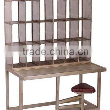 Industrial Post table, Study desk with Display Racke