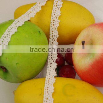 1cm Beige Wide White Elastic Curtain Lace Trimming 100201