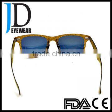 2016 Vogue Vintage Sunglasses Rectangle Gold Mirror Carbon Fiber Sunglasses