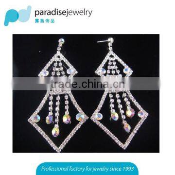 2016 Fashion Style Silver Plated Women jewellery earrings Super High Quality Women Crystal Earrings