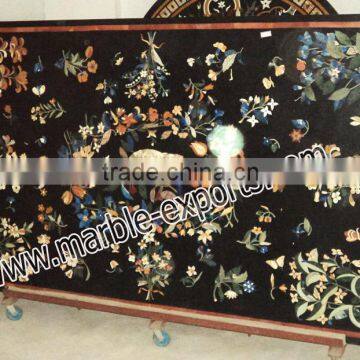 Black Italian Marble Inlay Dinning Table