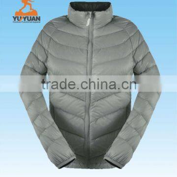 100 polyester grey down jackets for lady without hood