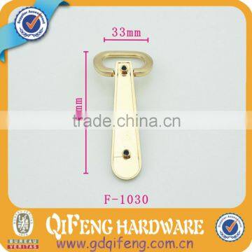 Gold fashion clothing metal handle custom logo for garment/bag F-1030