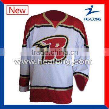 Hard wearing material custom team ice hockey uniform