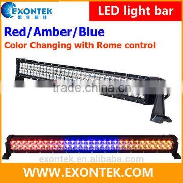 2016 new auto parts led multi color changing warning flashing emergency led light bar with remote controller 180W 240W 288W 300W