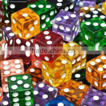 hot custom plastic games colorful dice/make own brand color dice/factory price dice made in China