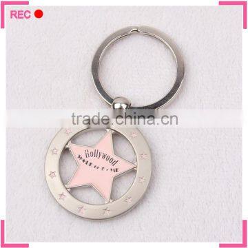 Star shaped keychain with hollywood letters, keychains for girls