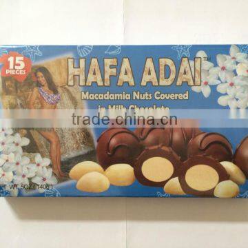 Hafa Adai 10pc packing macadamia nuts milk chocolate candy