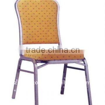 Yellow fabric steel office chair