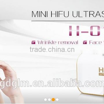 High Intensity Focused Ultrasound GLM Portable HIFU Bags Under The Eyes Removal Home Use Face Lif Hifu Wrinkle Removal Machine