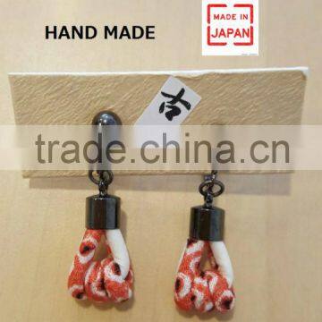 Japanese Handmade Fashion Earrings From Kimono Fabric photo-4