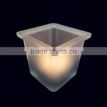 Candle Holder /clear Glass Frosted Wax Storage Empty Jar