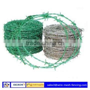 2015 new products Best Price Supply galvanized barbed wire/PVC coated barbed wire price free packing(factory price)