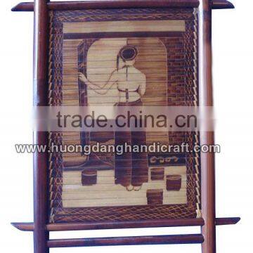 Painting handmade from bamboo in Vietnam