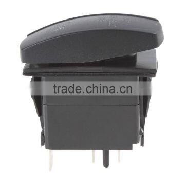 Dual Blue LED Backlit Laser Etched 3-Pin Rear Differential Lock Car Rocker Switch DC 12V 20A / 24V 10A photo-3