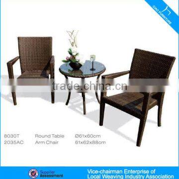 Fashionable Long-lasting cafe table chair set garden table and chairs