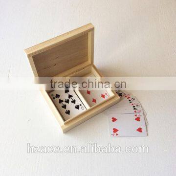 wooden box for playing cards