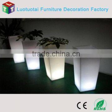 LED plastic cheap flower pots by rotational moulding