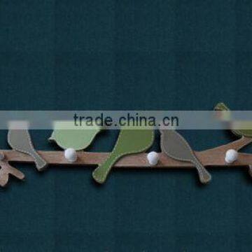 CY080 Wooden Decorative Bird Wall Hook Wood Hook Wooden Decorative Bird photo-4